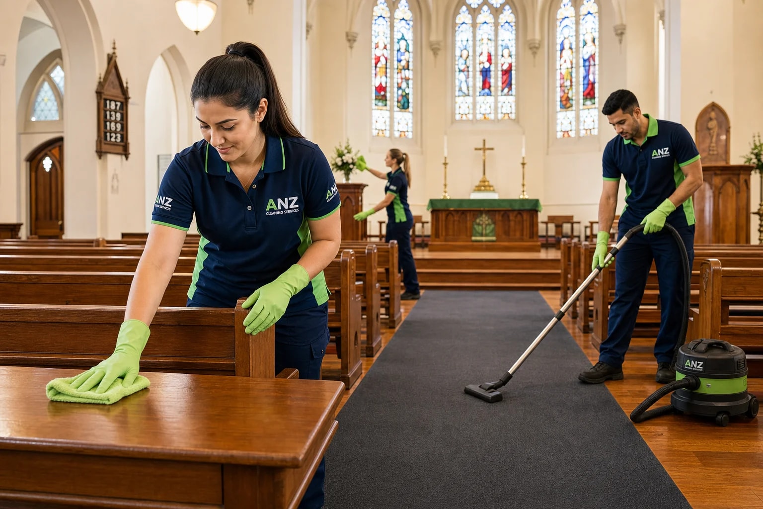 Church Cleaning Hills District Professional with Cleaning Supplies