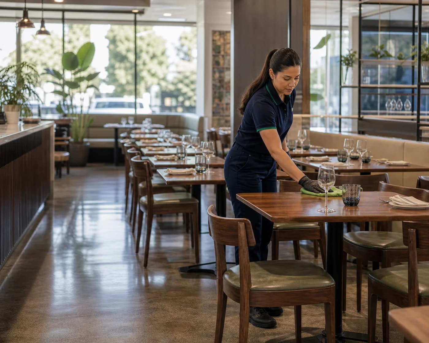Restaurant dining area cleaning in Castle Hill — ANZ Cleaning Services