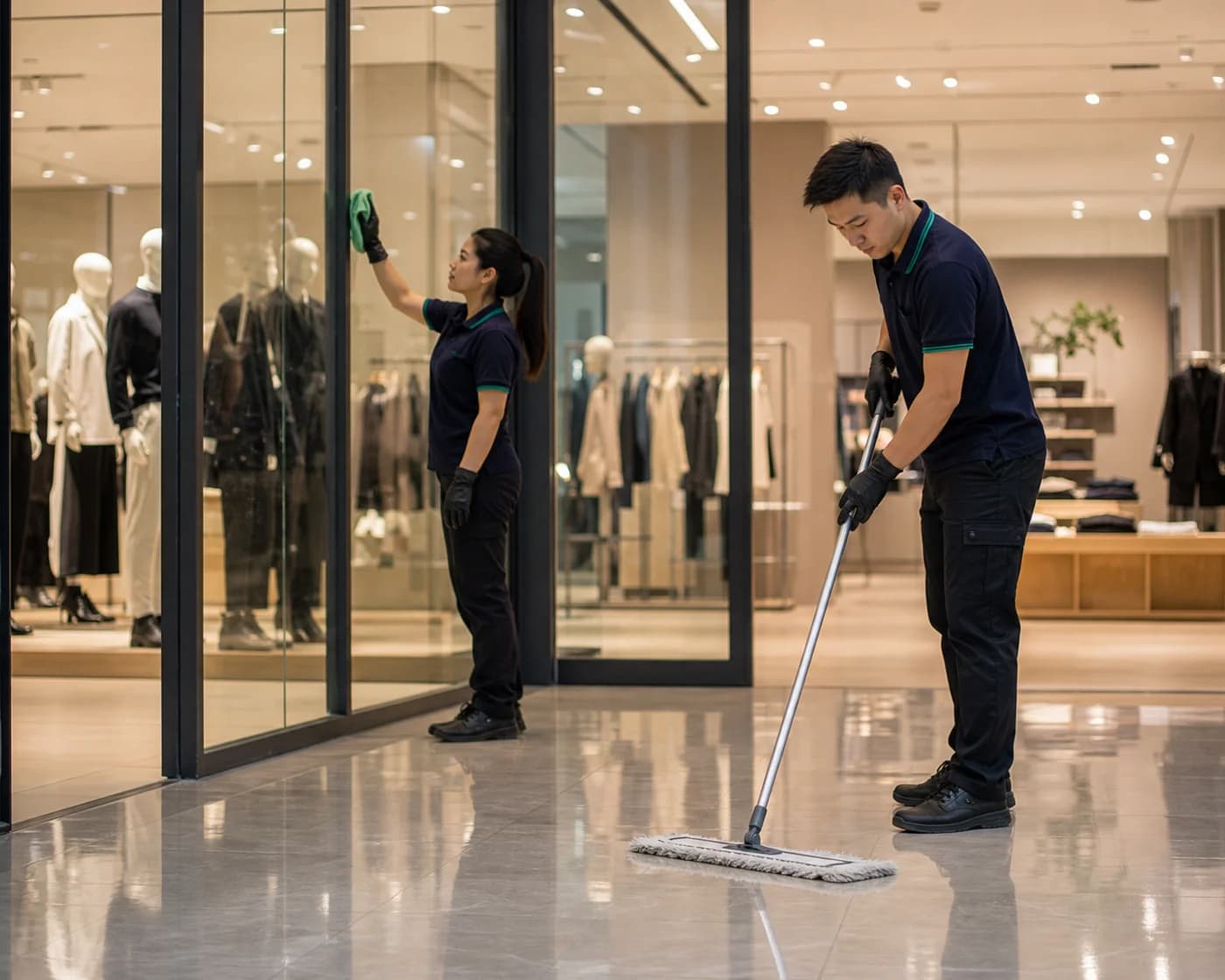 Retail storefront glass cleaning in Castle Hill — ANZ Hills District retail cleaners