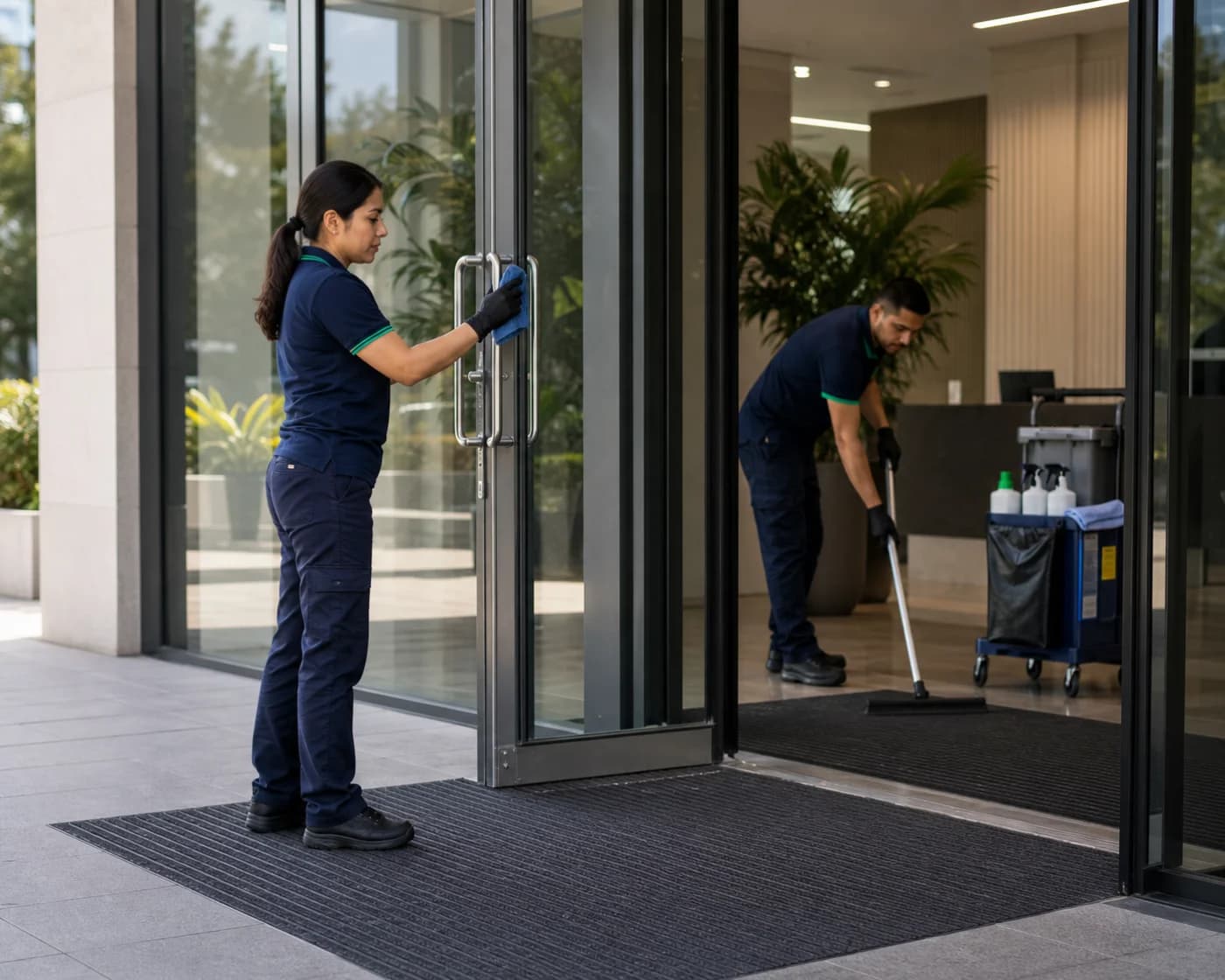 Church glass entrance cleaning in Castle Hill — ANZ Hills District church cleaning