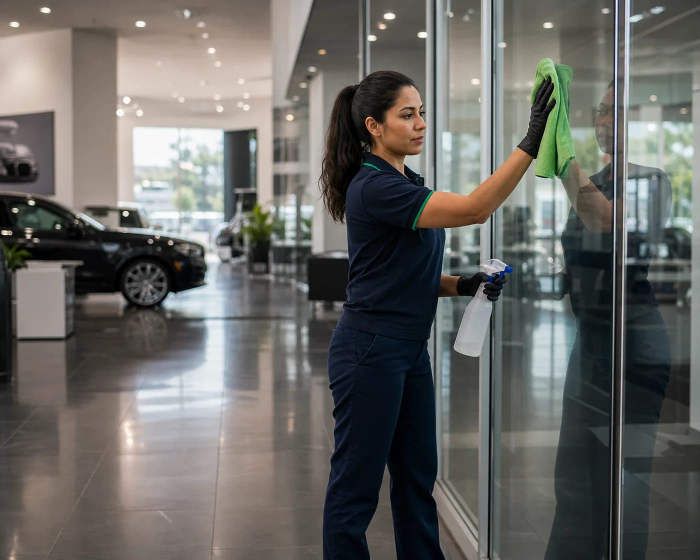 Showroom window cleaning Castle Hill — display glass cleaning Hills District